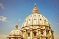 St. Peter`s Basilica in a sunny day in Vatican Royalty Free Stock Photo