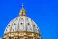 St. Peter`s Basilica in a sunny day in Vatican Royalty Free Stock Photo