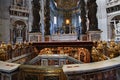 St. Peter`s Basilica, with the tomb of St. Peter Royalty Free Stock Photo