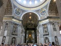 Interior Saint Peter Basilica, Vatican City Royalty Free Stock Photo