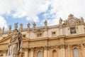 St. Peter`s Basilica in Vatican City with the statue of Saint Paul Royalty Free Stock Photo