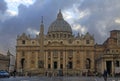 St Peter`s Basillica on a stormy day Royalty Free Stock Photo