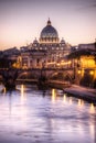 St. Peter's cathedral at sundown, Rome