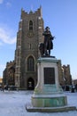 St Peter`s Church and Thomas Gainsborough - Sudbury Royalty Free Stock Photo