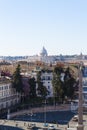 St. Peter's Cupola from Piazza del Popolo Pincio Hill - Rome Royalty Free Stock Photo