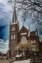 St. Peter\'s Roman Catholic Church in Harpers Ferry, West Virginia on a prominent location above Harpers Ferry. Royalty Free Stock Photo