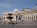 St. Peter's Square and Basillica, Vatican, Italy Royalty Free Stock Photo