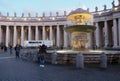 St. Peter`s Square in front of the St. Peter`s Basilica in Rome Royalty Free Stock Photo