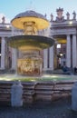 St. Peter`s Square in front of the St. Peter`s Basilica in Rome Royalty Free Stock Photo