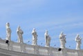 Architectural detail of buildings in Piazza San Pietro, St Peters Square in Vatican. Royalty Free Stock Photo