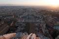 St. Peter`s Square, Piazza San Pietro in Vatican City. Italy Royalty Free Stock Photo