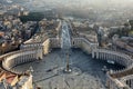 St. Peter`s Square, Piazza San Pietro in Vatican City. Italy Royalty Free Stock Photo