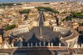 St. Peter`s Square, Piazza San Pietro in Vatican City. Italy Royalty Free Stock Photo