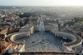 St. Peter`s Square, Piazza San Pietro in Vatican City. Italy Royalty Free Stock Photo