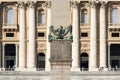 St.Peter`s Square with Saint Peter`s Basilica and Egyptian obelisk, Vatican; Rome; Italy Royalty Free Stock Photo