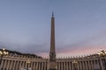 St peter`s square in Vatican city at sunset Royalty Free Stock Photo