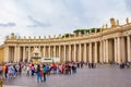 St. Peter`s Square view Vatican Royalty Free Stock Photo