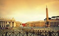 St. Peter`s Square view Vatican Royalty Free Stock Photo