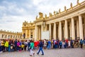 St. Peter`s Square view Vatican Royalty Free Stock Photo