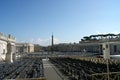 St. Peter`s Square waiting for the Pope Royalty Free Stock Photo