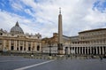 St. Peter square in a partly cloudy morning. Royalty Free Stock Photo