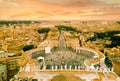 St.Peter Square and Rome Royalty Free Stock Photo