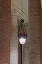 St. Peter square in Vatican lamp detail