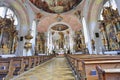 St Peter St Paul Church interior, Oberammergau, Germany