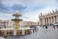 ST.PETER VATICAN ROME ITALY - NOVEMBER 8 : tourist taking a photo in front of st,peter basilica church on november 8 , 2016 in Royalty Free Stock Photo