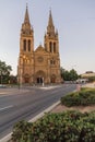 St. Peter's Cathedral of Adelaide at the Sunset, South Australia. Adelaide, Australia, November 2012 Royalty Free Stock Photo