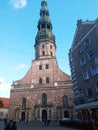 St Peter& x27;s church in old town Vecriga in Riga Latvia