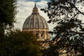 St. Peter& x27;s Dome in Rome, Italy