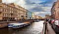 St.Peterburg. Russia. River in Saint Petersburg Russia. Saint Petersburg with its buildings