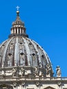 St. Peters Bascilica Vatican City Rome with blue sky Royalty Free Stock Photo