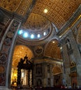 St Peters Basilica portal and dome view from inside Vatican