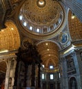 St Peters Basilica portal and dome view from inside Vatican