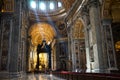 St Peters Basilica portal and dome view from inside Vatican