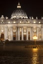 St. Peters Basilica in Rome, Italy. Papal seat. Vatican City. Royalty Free Stock Photo