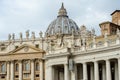St Peters Basilica viewed from the square Royalty Free Stock Photo
