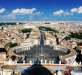 St. Peters Square (and Rome) from above, Vatican aerial