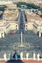 St. Peters Square (and Rome) from above, Vatican aerial