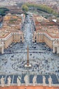 St. Peters square, Vatican aerial view Rome Royalty Free Stock Photo