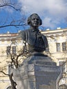 St. Petersburg. Bust of M.B. of Lomonosov (1711-1765) Royalty Free Stock Photo