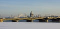 St. Petersburg, cathedral of St. Isaak and Palace bridge