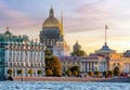 St. Petersburg cityscape with St. Isaac\'s Cathedral, Hermitage museum and Admiralty, Russia