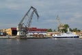 St. Petersburg. Dry dock of shipbuilding plant