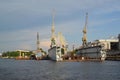 St. Petersburg. Dry dock of shipbuilding plant