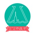 St. Petersburg Emblem, Landmark, Vector Symbol