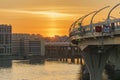 Sunset in the city of Peter the Great Royalty Free Stock Photo