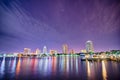 St petersburg florida city skyline and waterfront at night Royalty Free Stock Photo